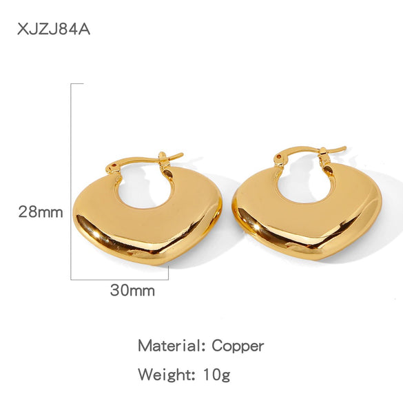 Wholesale Copper Earrings Geometric Personality Creative Electroplated