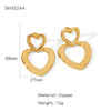 Wholesale Copper Earrings Geometric Personality Creative Electroplated