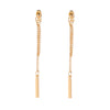 Wholesale Copper Earrings Geometric Style Long Tassel Electroplated For Women