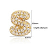 Wholesale Copper Earrings Inlaid With Zircon In Letter Shape For Women Fashion Style