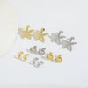 Wholesale Copper Earrings Retro Style Glossy Polished Starfish Shape Turtle Design For Women