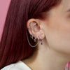 Wholesale Copper Earrings Set With Stacked Chain Tassel Ear Buckle And Ear Clip Geometric Design Electroplated
