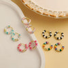 Wholesale Copper Earrings With Colorful Oil Drop Geometric Design Sweet Style