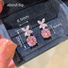Wholesale Copper Earrings With Flower And Leaf Geometric Patterns For Women
