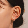 Wholesale Copper Earrings With Geometric Letters Numbers Text Pattern And Electroplating For Women