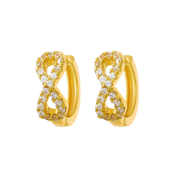 Wholesale Copper Earrings With Geometric Letters Numbers Text Pattern And Electroplating For Women
