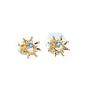 Wholesale Copper Earrings With Geometric Style And Sunflower Pattern