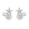Wholesale Copper Earrings With Oil Drop Design And Starfish Pattern In Sweet Style