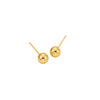 Wholesale Copper Earrings With Small Gold Bean Shape And Real Gold Plated Simple Style