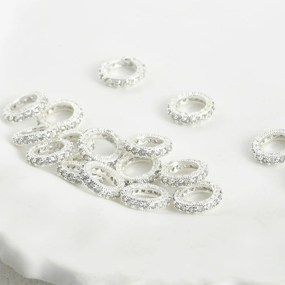 Wholesale Copper Electroplated Beaded Bracelet Necklace Accessories With Big Hole Wheel Design Handmade