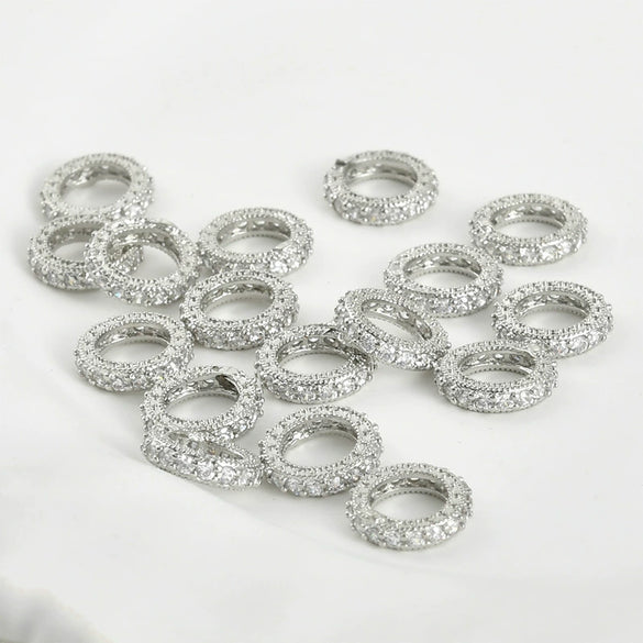 Wholesale Copper Electroplated Beaded Bracelet Necklace Accessories With Big Hole Wheel Design Handmade