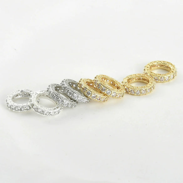 Wholesale Copper Electroplated Beaded Bracelet Necklace Accessories With Big Hole Wheel Design Handmade