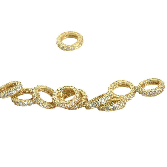 Wholesale Copper Electroplated Beaded Bracelet Necklace Accessories With Big Hole Wheel Design Handmade