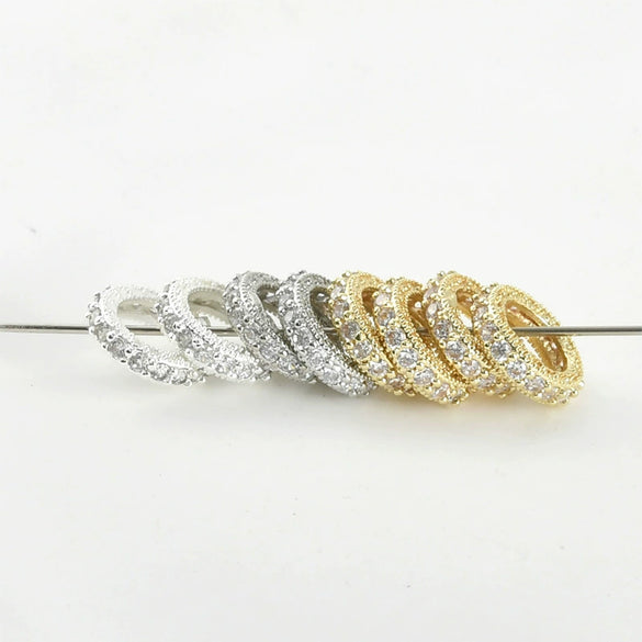 Wholesale Copper Electroplated Beaded Bracelet Necklace Accessories With Big Hole Wheel Design Handmade