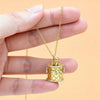Wholesale Copper Electroplated Bear And Bag Shape Pendant Necklace For Women Cute Sweet And Cool Style