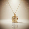Wholesale Copper Electroplated Bear And Bag Shape Pendant Necklace For Women Cute Sweet And Cool Style