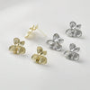 Wholesale Copper Electroplated Butterfly Flower Pearl Earrings
