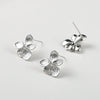 Wholesale Copper Electroplated Butterfly Flower Pearl Earrings