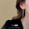 Wholesale Copper Electroplated Dropshaped Long Tassel Earrings For Women Simple Metal Style Light Luxury