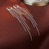 Wholesale Copper Electroplated Dropshaped Long Tassel Earrings For Women Simple Metal Style Light Luxury