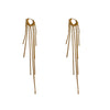 Wholesale Copper Electroplated Dropshaped Long Tassel Earrings For Women Simple Metal Style Light Luxury
