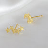 Wholesale Copper Electroplated Fivepointed Star Earrings Unisex Simple Design