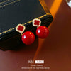 Wholesale Copper Electroplated Flower Ball Animal Zodiac Earrings For Women Fashionable Retro Sophisticated Style