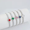 Wholesale Copper Electroplated Fourleaf Clover And Rhombus Pattern Women's Zircon Bracelet Hand Jewelry