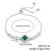 Wholesale Copper Electroplated Fourleaf Clover And Rhombus Pattern Women's Zircon Bracelet Hand Jewelry