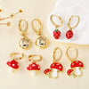 Wholesale Copper Electroplated Fruit Drop Oil Earrings For Women