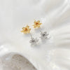 Wholesale Copper Electroplated Gardenia Style Jewelry Earrings