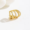Wholesale Copper Electroplated Geometric Butterfly Women's Ear Clip Microinlaid Zircon