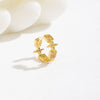 Wholesale Copper Electroplated Geometric Butterfly Women's Ear Clip Microinlaid Zircon