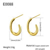 Wholesale Copper Electroplated Geometric Cshaped Women's Earrings