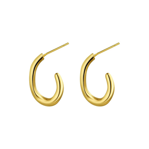 Wholesale Copper Electroplated Geometric Cshaped Women's Earrings