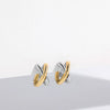 Wholesale Copper Electroplated Geometric Hoop And Cross Earrings For Women
