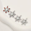 Wholesale Copper Electroplated Gold Christmas Geometric Snowflake Zirconium Pendant Jewelry Accessories