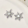 Wholesale Copper Electroplated Gold Christmas Geometric Snowflake Zirconium Pendant Jewelry Accessories