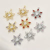 Wholesale Copper Electroplated Gold Christmas Geometric Snowflake Zirconium Pendant Jewelry Accessories