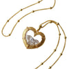 Wholesale Copper Electroplated Heart Shape Love Pendant Necklace For Women Creamy Sweet Girl Style