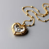 Wholesale Copper Electroplated Heart Shape Love Pendant Necklace For Women Creamy Sweet Girl Style