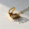 Wholesale Copper Electroplated Heart Shape Love Pendant Necklace For Women Creamy Sweet Girl Style