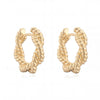Wholesale Copper Electroplated 18K Gold Geometric Twisted Retro Earrings For Women