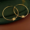 Wholesale Copper Electroplated Letter Earrings For Women Sophisticated Geometric Style
