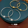 Wholesale Copper Electroplated Letter Earrings For Women Sophisticated Geometric Style
