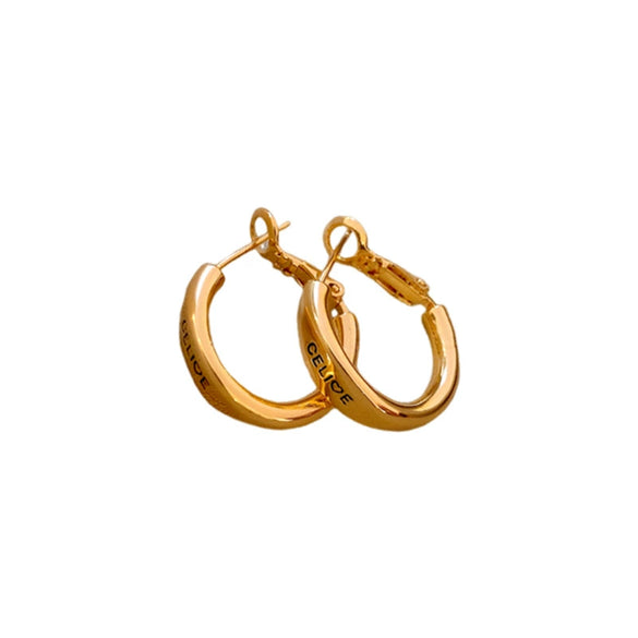 Wholesale Copper Electroplated Letter Geometric Women's Highend Earrings