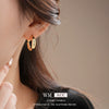 Wholesale Copper Electroplated Letter Geometric Women's Highend Earrings