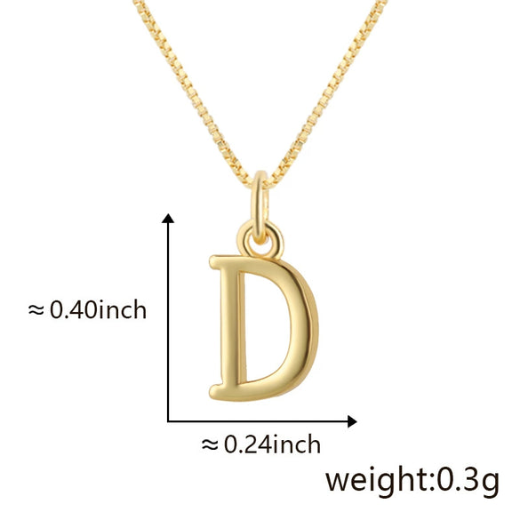 Wholesale Copper Electroplated Letters Pendant Necklace For Female