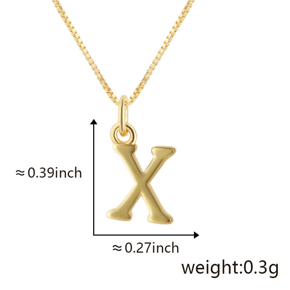 Wholesale Copper Electroplated Letters Pendant Necklace For Female