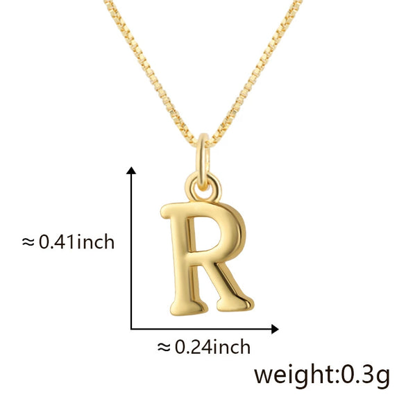 Wholesale Copper Electroplated Letters Pendant Necklace For Female
